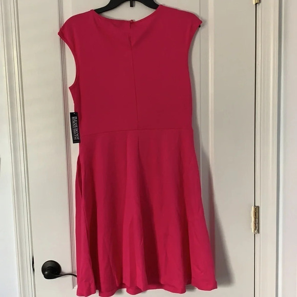 NWT!! Pink Side Button Flare Dress - Picture 2 of 7